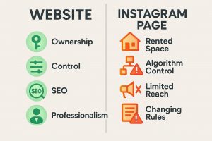 تفاوت سایت با پیج اینستاگرام